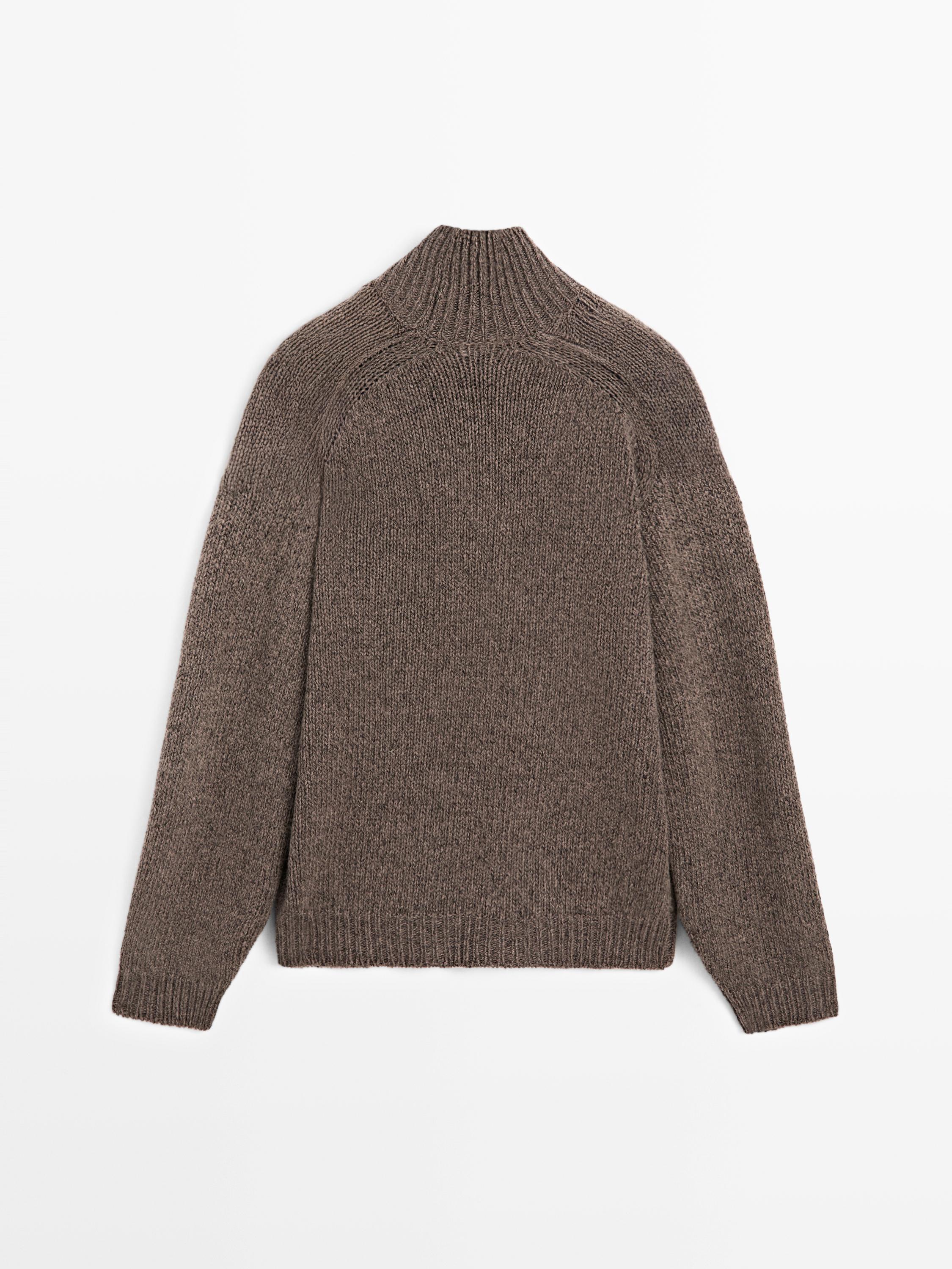 Pull en maille chinée à col montant - LIMITED